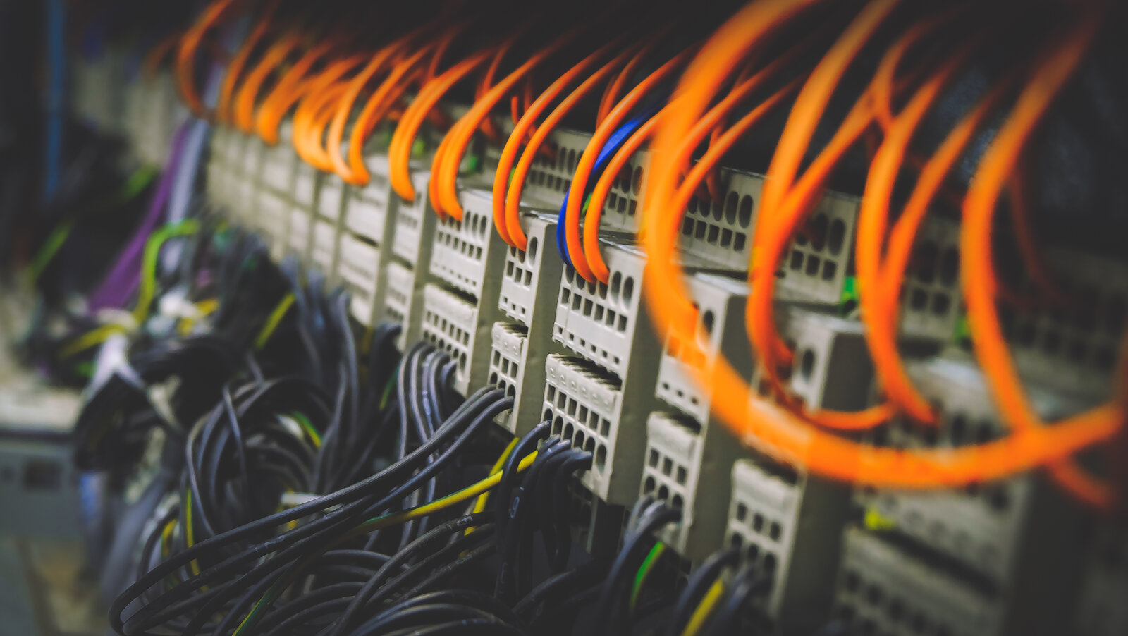 Wiring inside a GTUIT equipment control cabinet