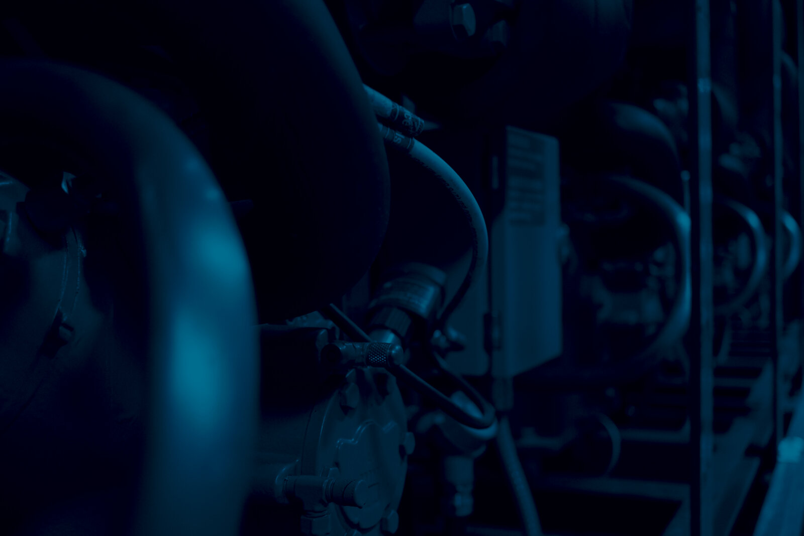 Close-up of GTUIT gas processing equipment in operation