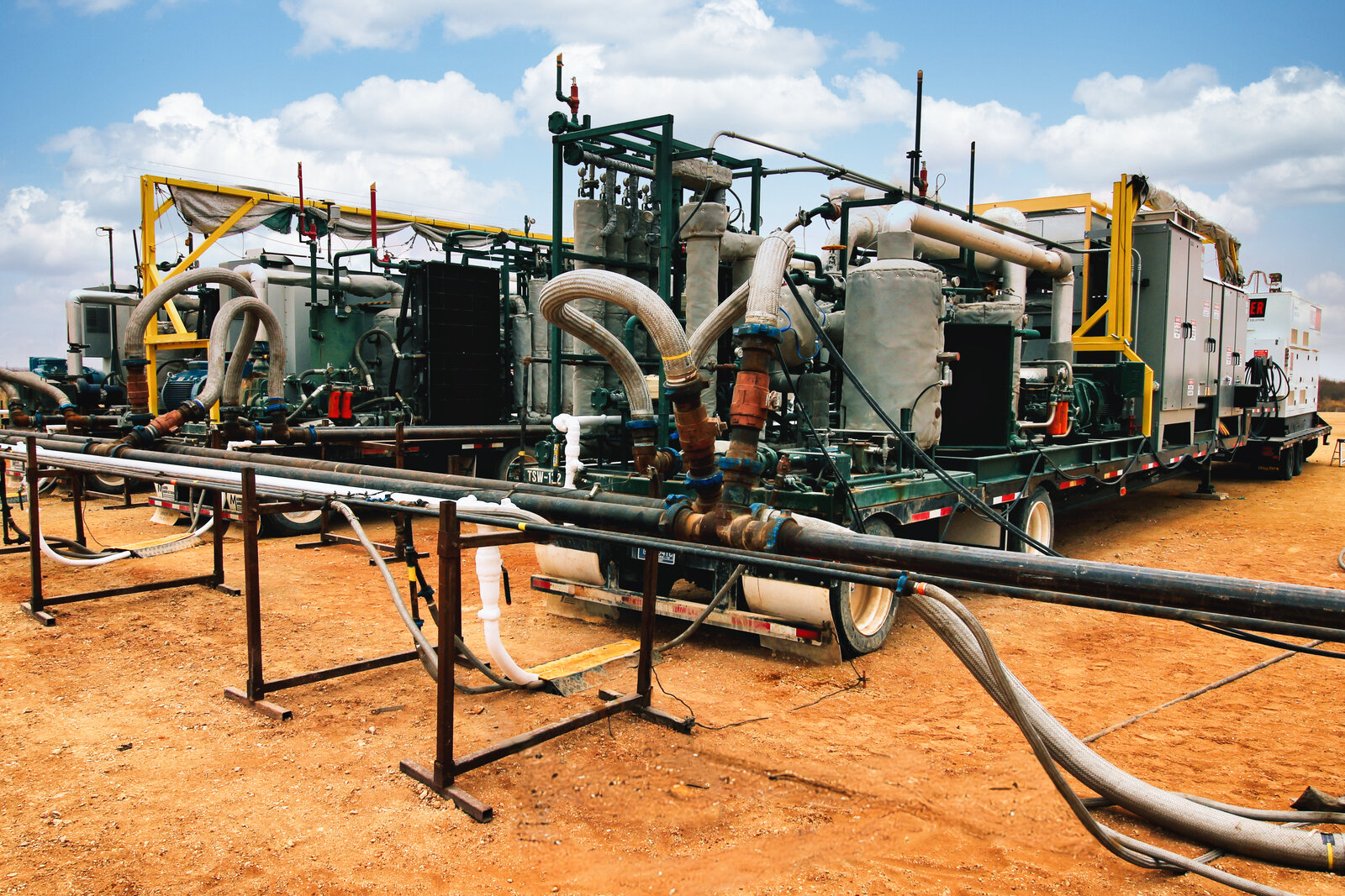 GTUIT gas processing equipment operating at a field site